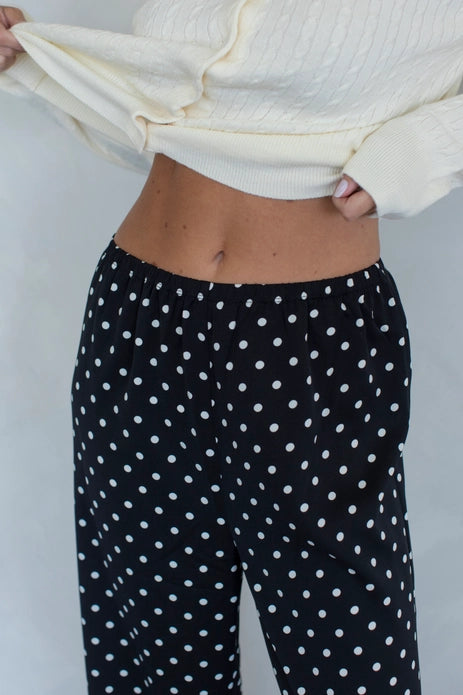 POLKA DOT SATIN PANTS