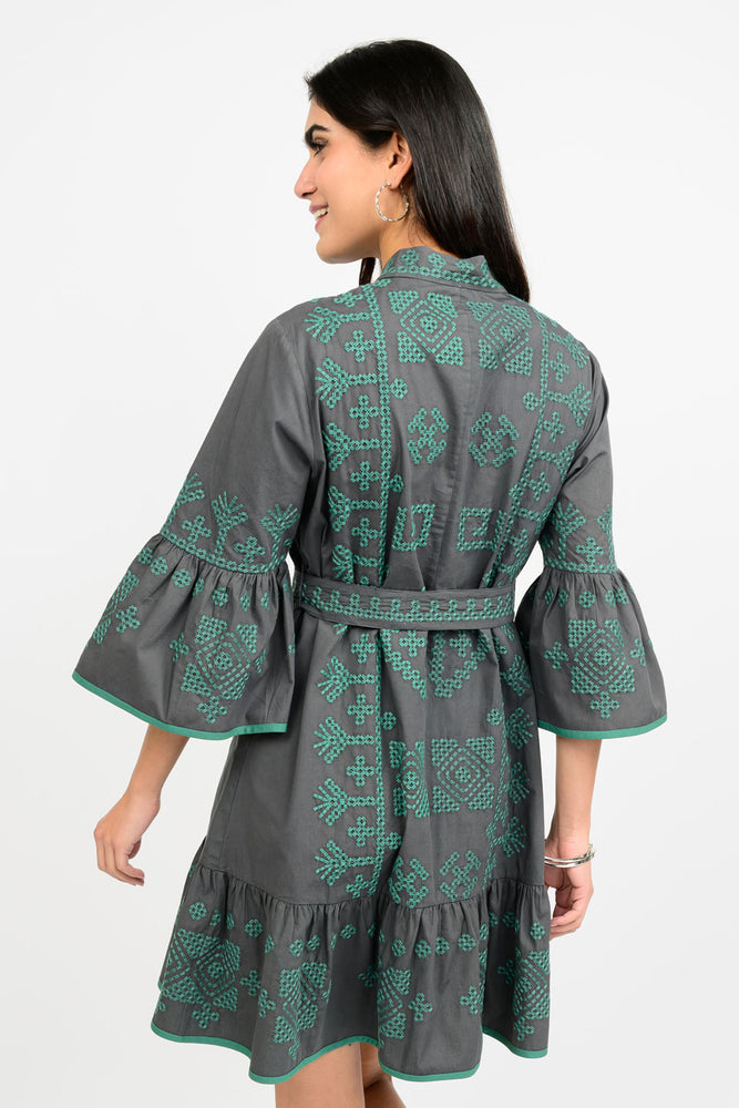 CROSS STITCHED DRESS