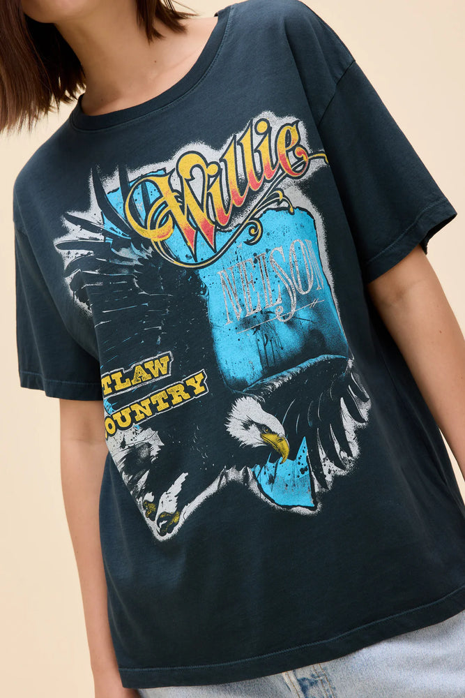 WILLIE NELSON OUTLAW BF TEE