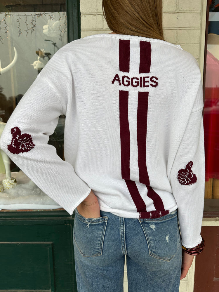 THUMB UP GIG 'EM COLLEGE GAME DAY SWEATERS