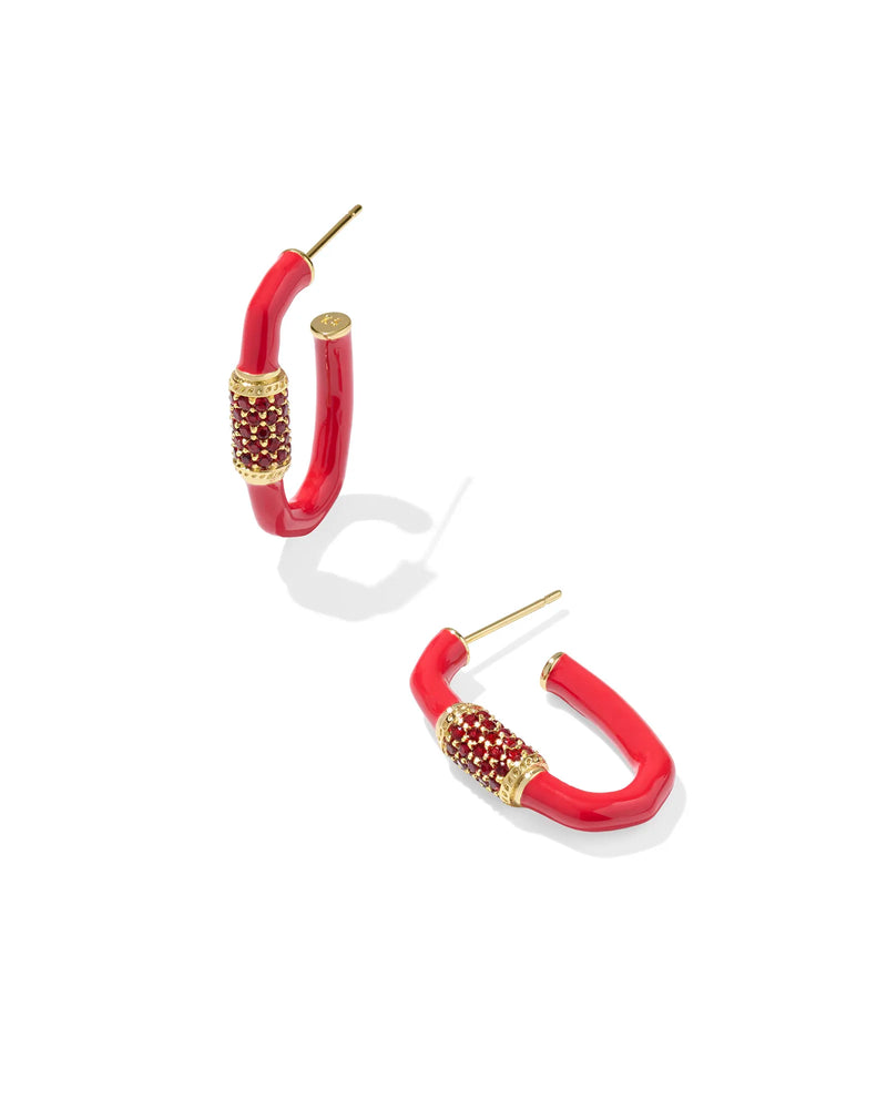 EMERY ENAMEL HOOP EAR