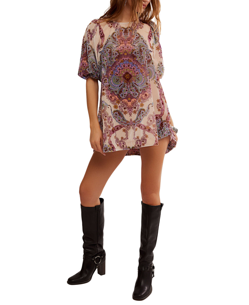 MAYE PRINTED VELVET TUNIC
