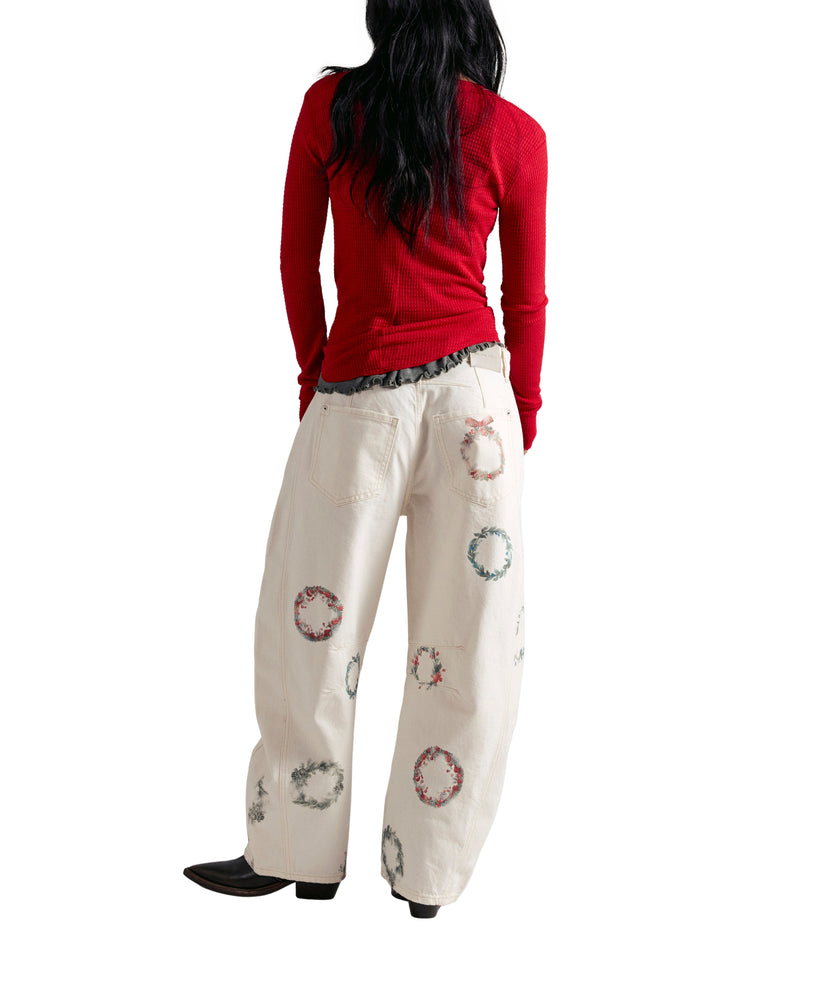 GOOD LUCK PRINTED WATERCOLOR WREATH