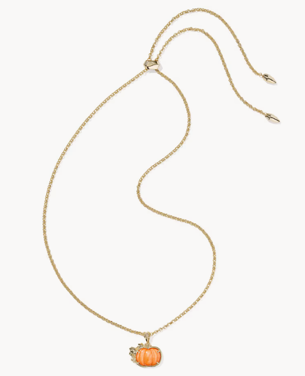 PUMPKIN LONG PENDANT NECKLACE