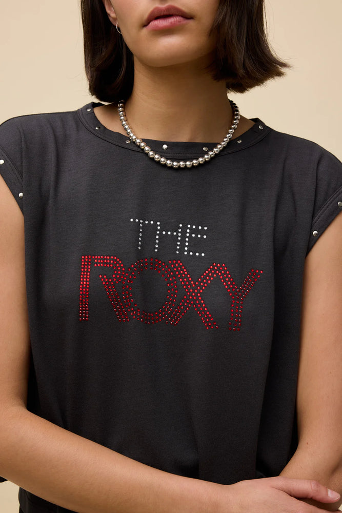 ROXY RHINESTONE SWING MUSCLE TANK