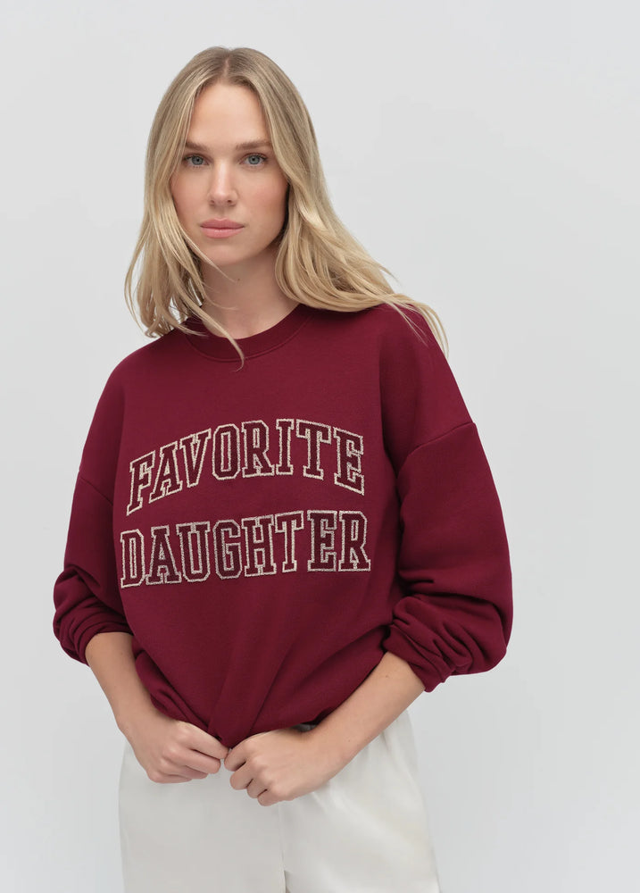 COLLEGIATE EMBROIDERY SWEATSHIRT
