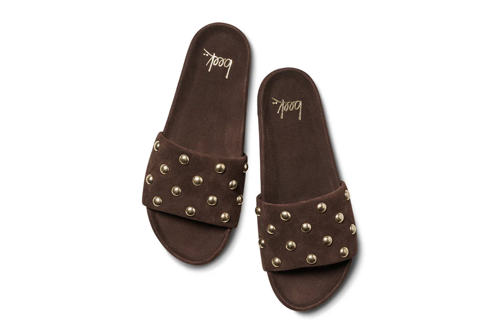 GALLITO STUD SUEDE SLIDE SANDAL