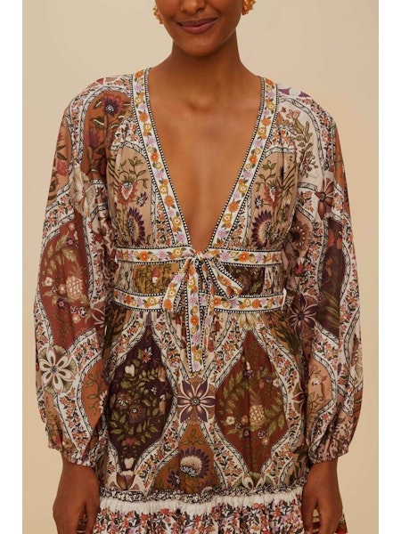 ROMANTIC NATURE MULTI COLOR  MINI DRESS